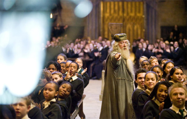 Professor Albus Dumbledore (Michael Gambon) and...