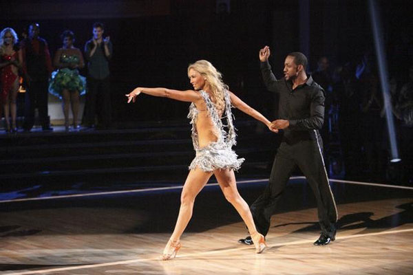 Jaleel White and his partner Kym Johnson and...
