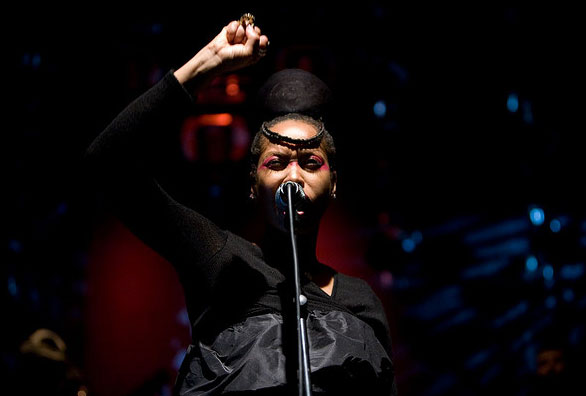 Erykah badu appears at the Gent Jazz Festival on...