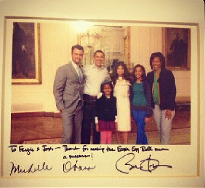 Fergie posted this photo the day Barack Obama...