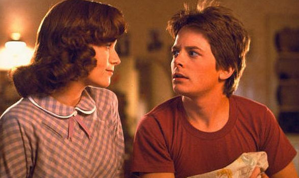 Michael J. Fox and Lea Thompson appear in a...