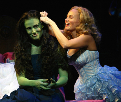 Kristin Chenoweth and Idina Menzel in 'Wicked'...