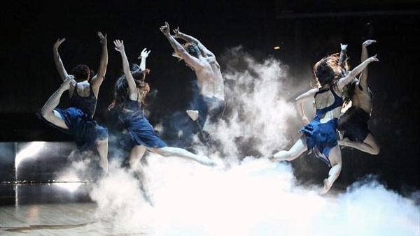 Emmitt Smith, Gilles Marini, Kelly Monaco and Kirstie Alley received 27 out of 30 points from the judges for their Freestyle group dance on October 23, 2012.