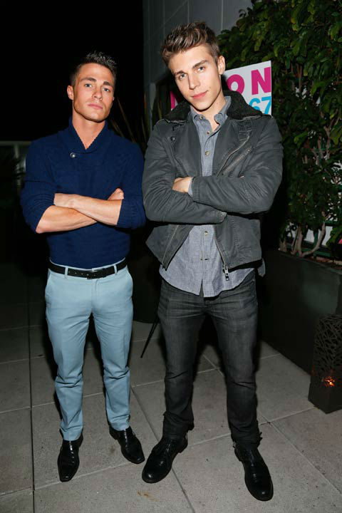 Actors Colton Haynes and Nolan Gerard Funk...