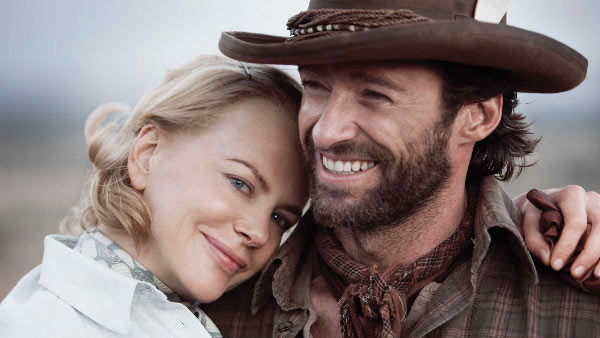 Hugh Jackman and Nicole Kidman appear in a scene...