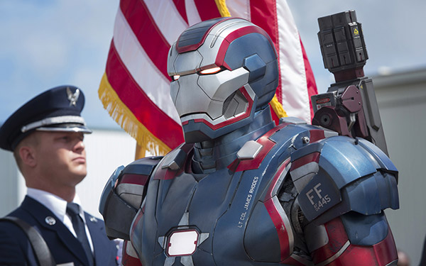 Iron Patriot appears in a scene from Marvel's...