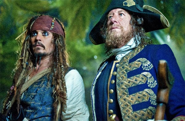 Captain Jack Sparrow (Johnny Depp) and his old...