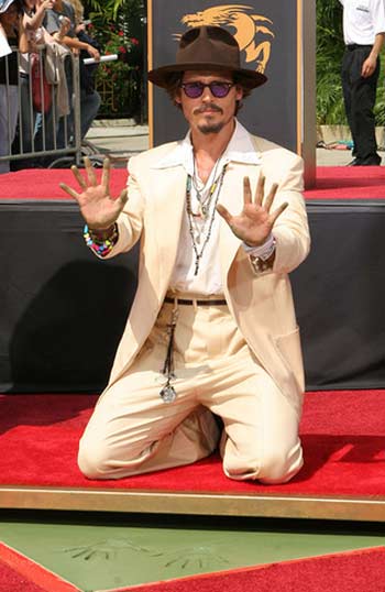 Johnny Depp appears at Graumann's Chinese...