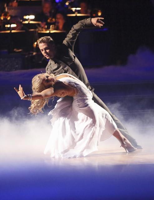 Olympic gymnast Shawn Johnson and her partner...