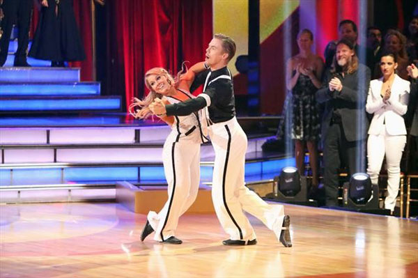 Olympic gymnast Shawn Johnson and her partner...