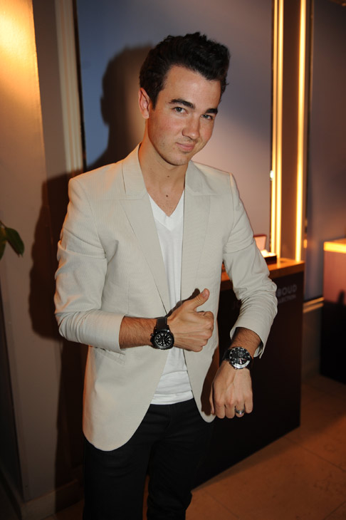 Kevin Jonas from the Jonas Brothers appears at...