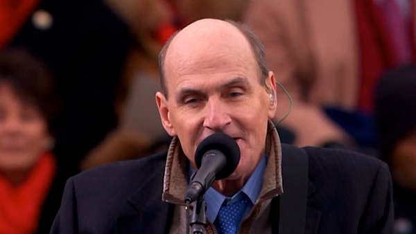 James Taylor performs 'America The Beautiful'...