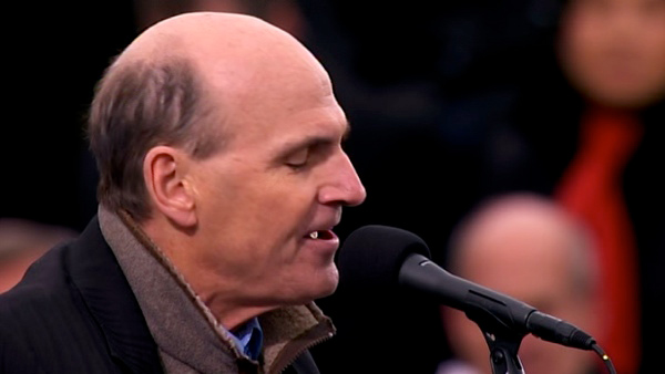 James Taylor performs 'America The Beautiful'...