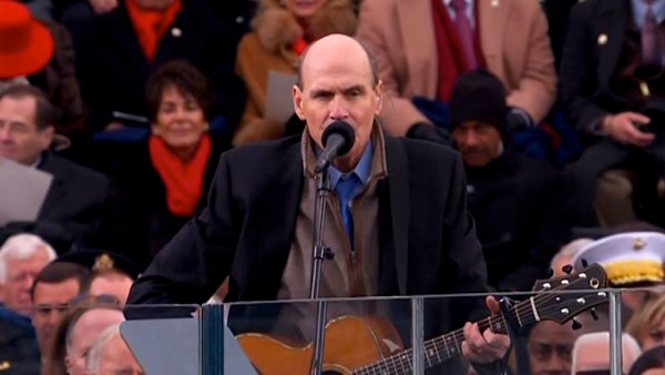 James Taylor performs 'America The Beautiful'...