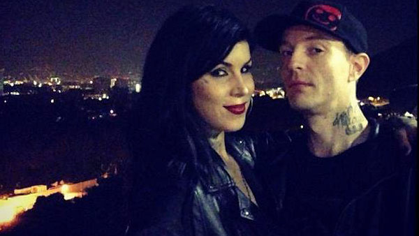 Kat Von D and DeadMau5 appear in a photo posted on Von D's official Instagram account on October 6, 2012.