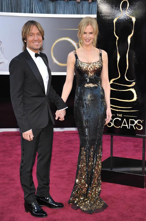 Musician Keith Urban, left, and actress Nicole...