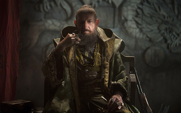 The Mandarin (Ben Kingsley) appears in a scene...