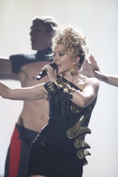 Kylie Minogue performing on 'America's Got...