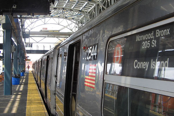 A photo of the subway in New York City.