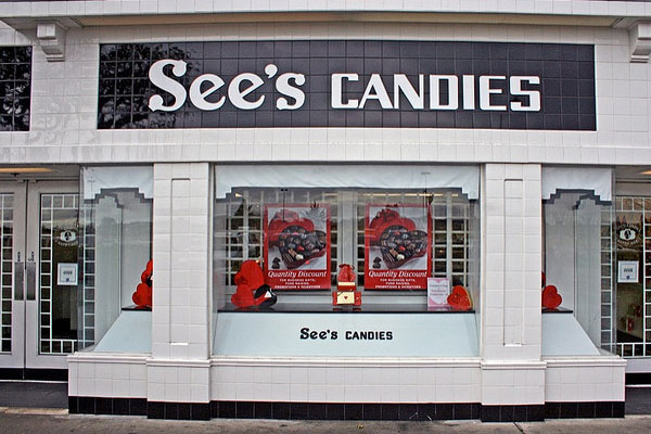 A photo of a See's Candies store in San Leandro.