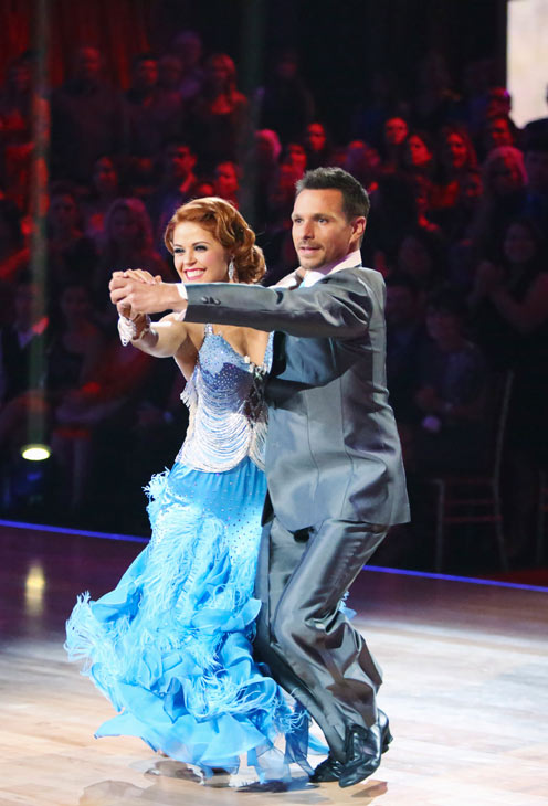 Drew Lachey and Anna Trebunskaya appear in a still from 'Dancing With The Stars: All-Stars' on September 24, 2012.