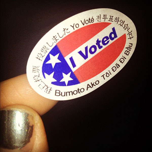 Adam Lambert Tweeted this photo of his 'I Voted'...
