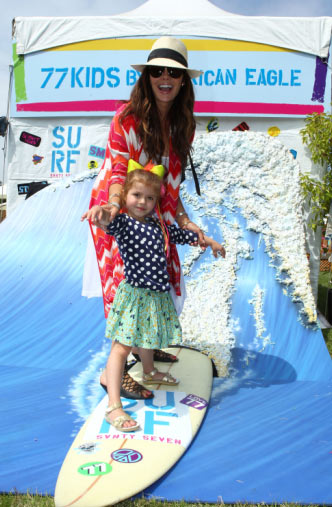 Ali Landry and her daughter Estela appear at the...