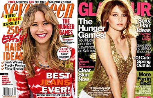 Jennifer Lawrence appears on the cover of...