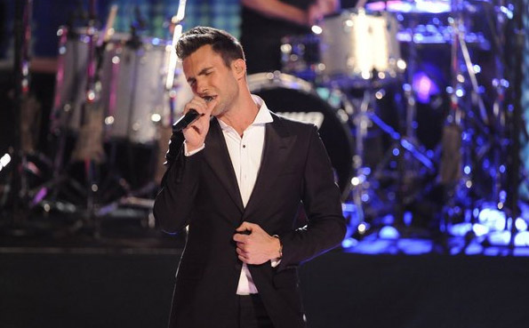 Adam Levine appears in a still 'The Voice' where...