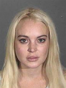 Linday Lohan is seen in this mug shot taken...
