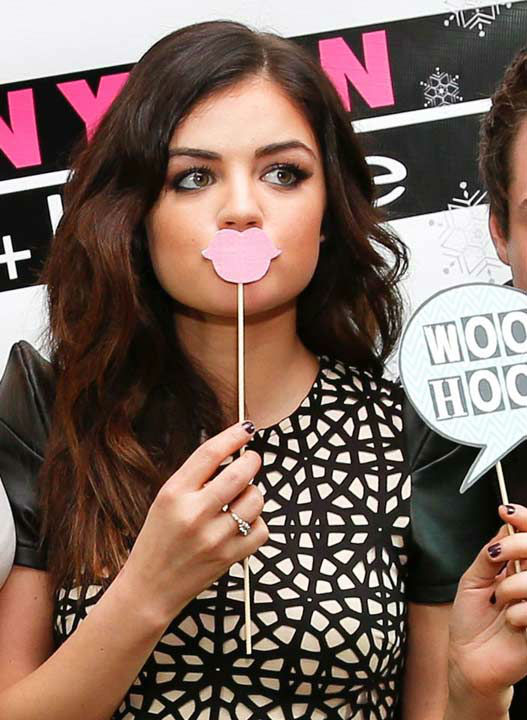 Lucy Hale attends the launch party for Nylon...