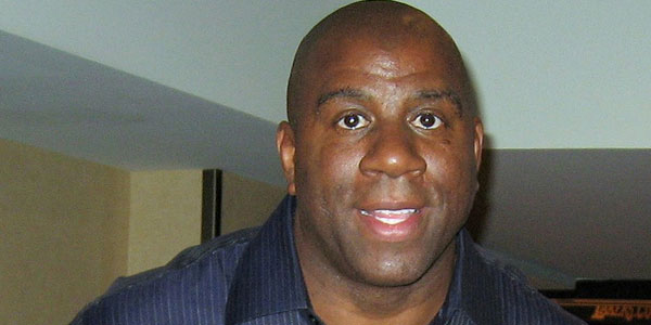 Magic Johnson appears in a photo from a Los...