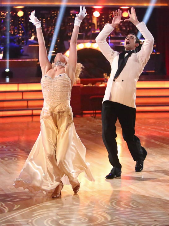Gilles Marini and Peta Murgatroyd appear in a...