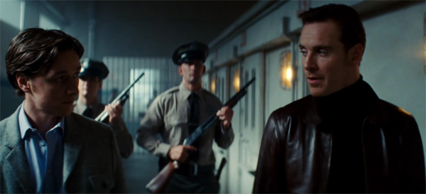 James McAvoy and Michael Fassbender appear as...