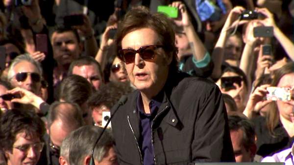 Paul McCartney thanked his fellow members of the...