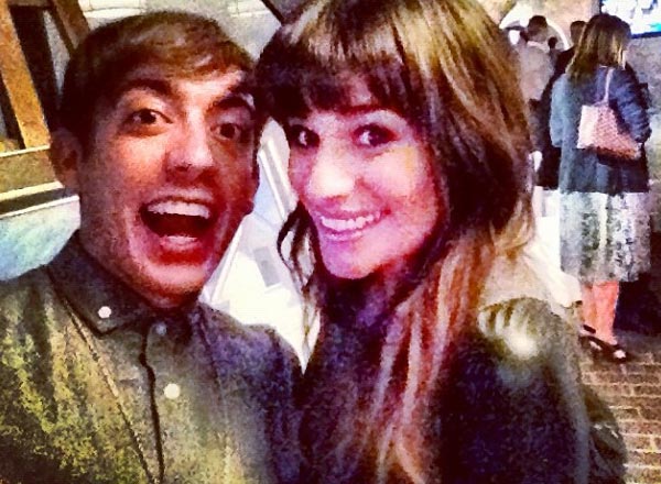 Kevin McHale posted this photo of himself celebrating with Lea Michele, his 'Glee' co-star, after Barack Obama was re-elected on Nov. 6, 2012.