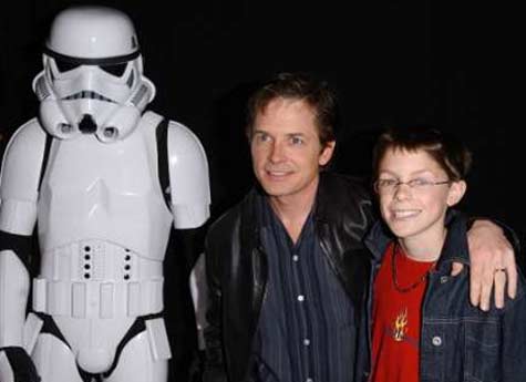 Michael J. Fox appears in a photo with his son...