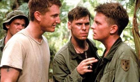 Michael J. Fox and actor Sean Penn appear in a...