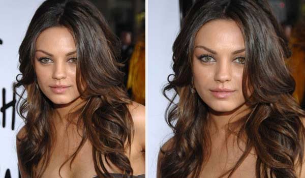 Mila Kunis appears in a photo from the premiere...