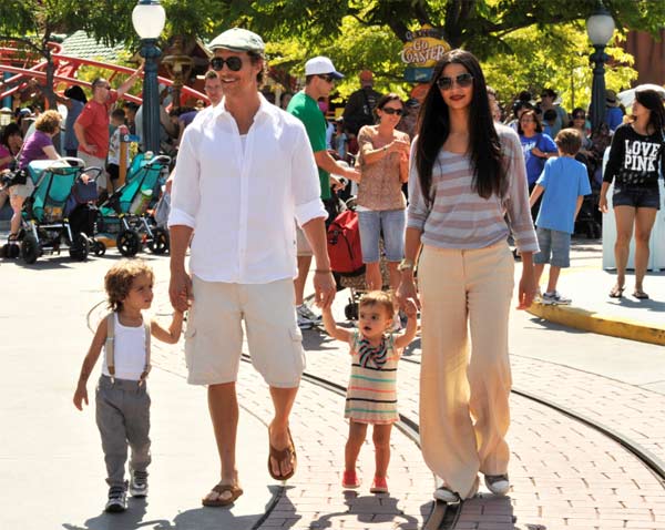 Matthew McConaughey and girlfriend Camila Alves...