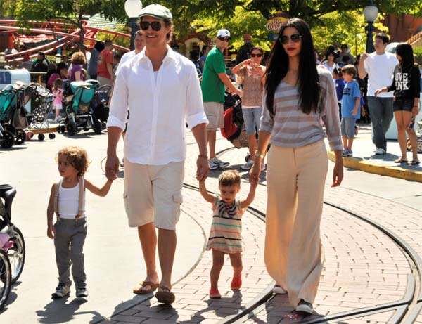 Matthew McConaughey and girlfriend Camila Alves...