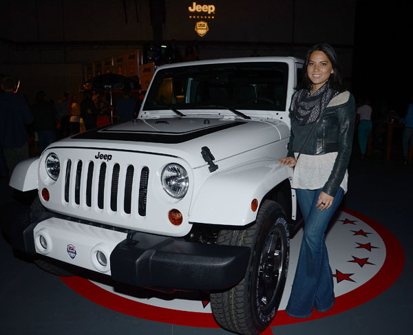 Olivia Munn attends the launch of the 2012 Jeep...
