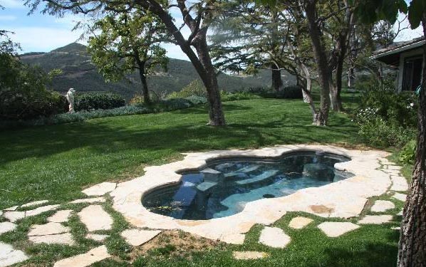 A pool inside Jack Nicholson's Malibu estate....