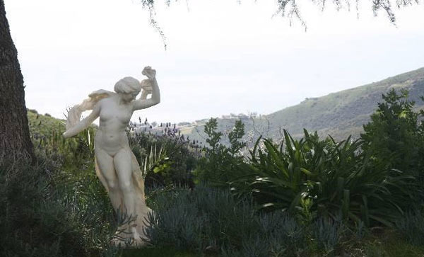 A statue in the gardens outside Jack Nicholson's...