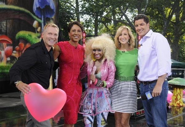 Nicki Minaj appears alongside the hosts of 'Good...
