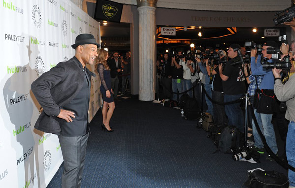 Actors Giancarlo Esposito and Tracy Spiridakos...
