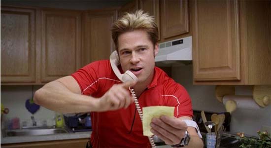 Brad Pitt in a scene from the 2008 film, 'Burn...