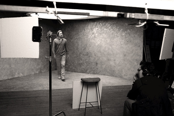 Brad Pitt appears in a behind-the-scenes photo...