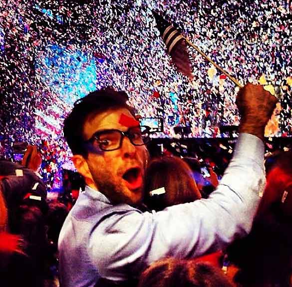 Zachary Quinto rejoices after President Barack...