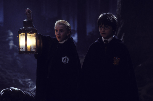 Draco Malfoy (Tom Felton) and Harry Potter...